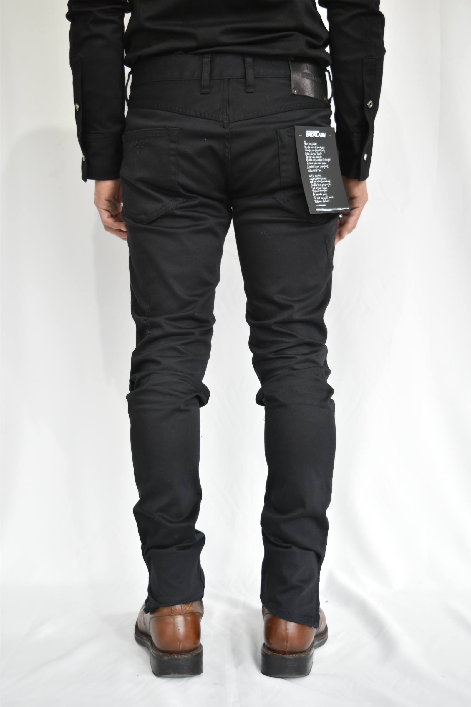 ISAMU KATAYAMA coating tight fit jeans