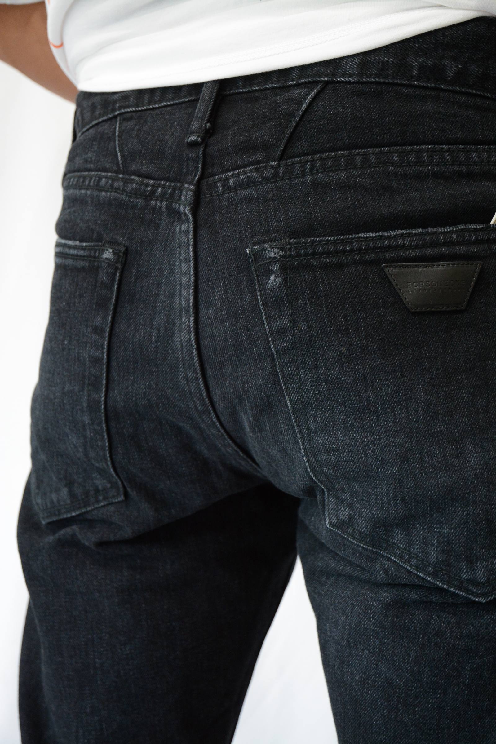 FORSOMEONE - LEFTY DENIM CLASH DENIM PANTS (BLACK) | chord online