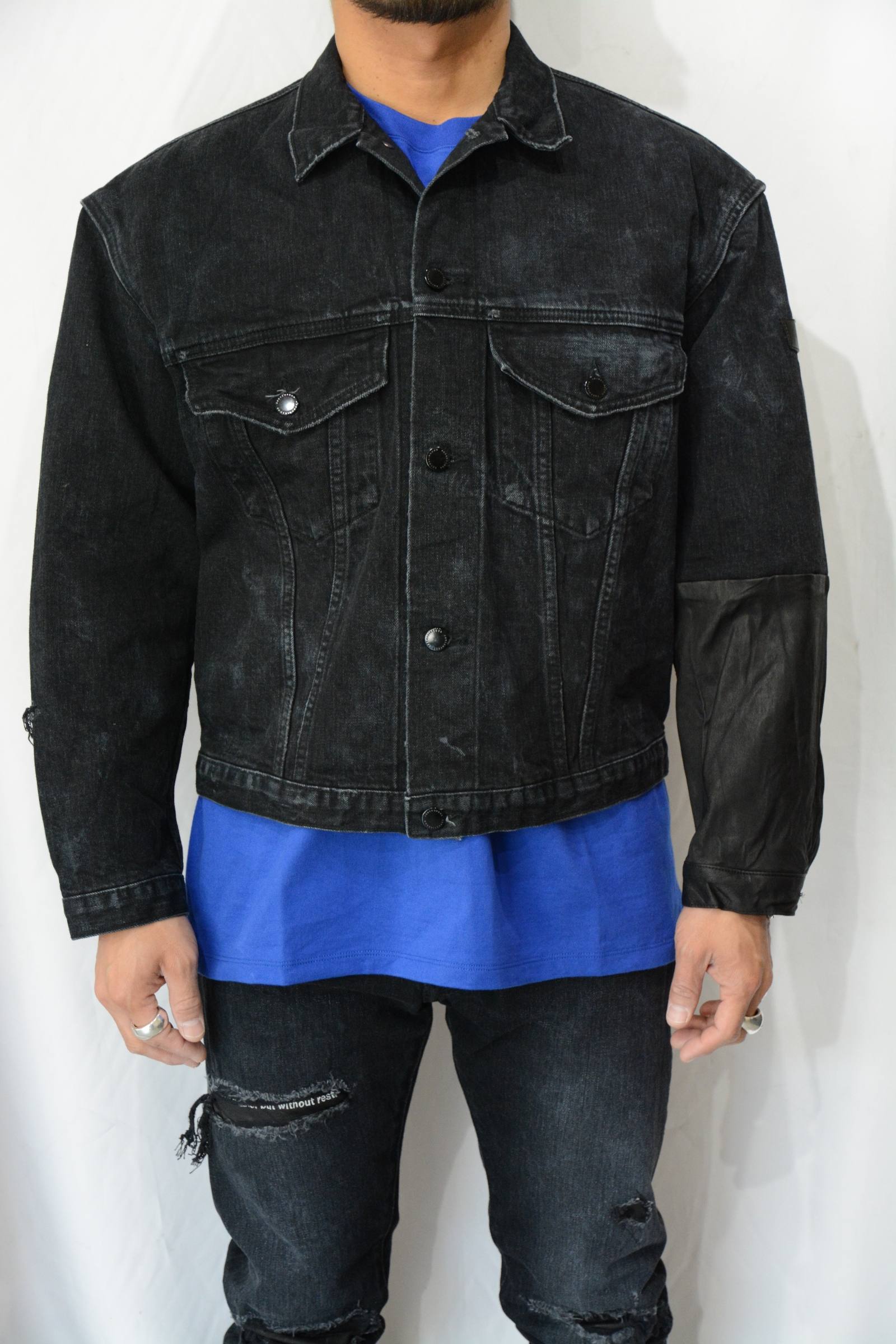 FORSOMEONE - LEFTY DENIM DENIM JACKET (BLACK) | chord online store