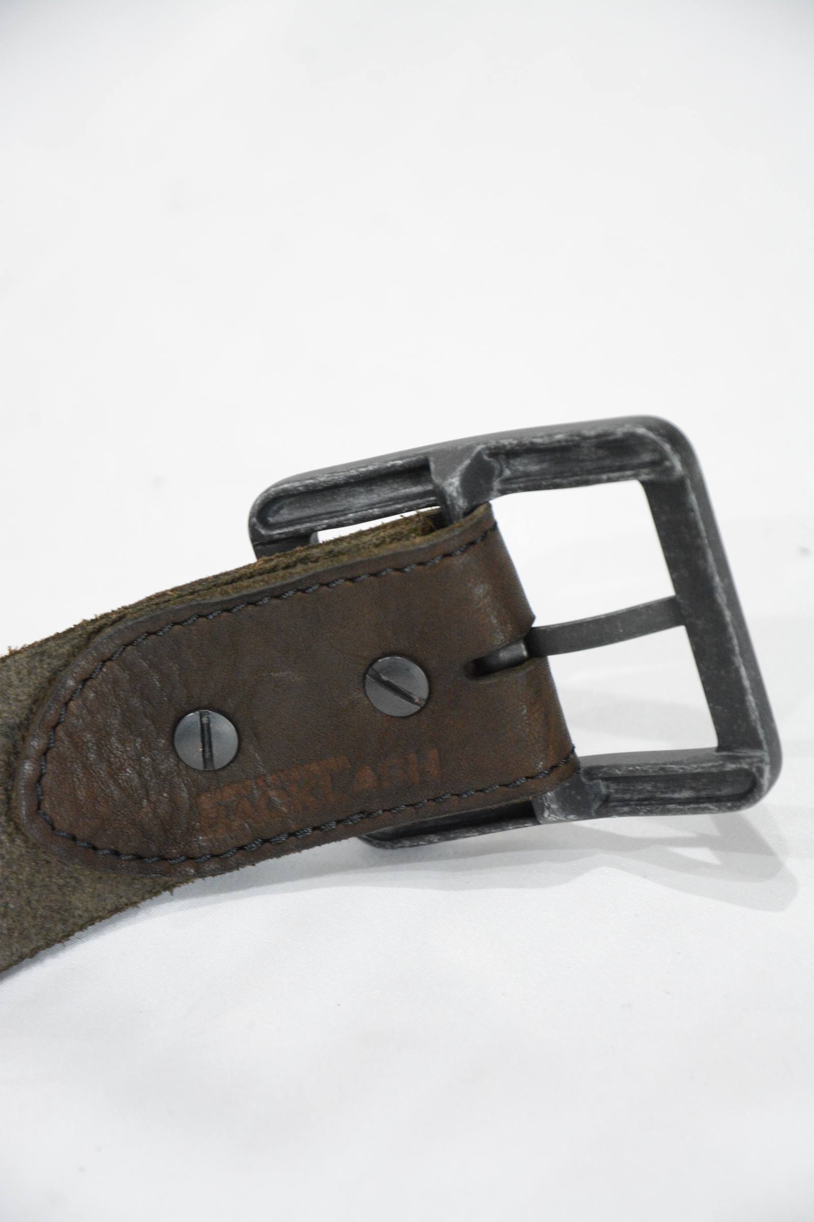 ISAMU KATAYAMA BACKLASH - ダブルショルダーレザー バックルベルト