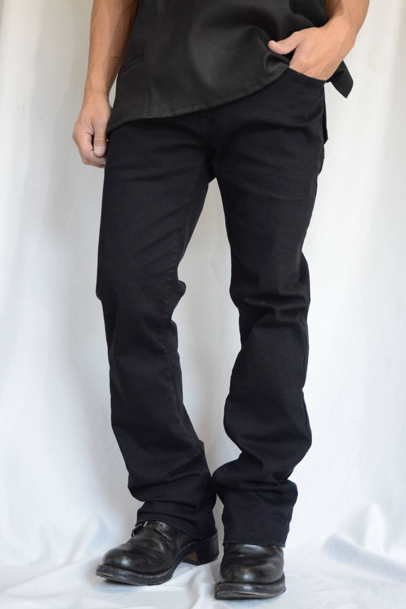 BACKLASH コットンストレッチ+リザード ブーツカット sizeS xRz9WmTV.jpg